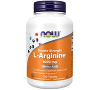 L-Arginina Doble Fuerza 1000mg 120 Tabletas Aminoácido Now Foods Kosher/Vegano