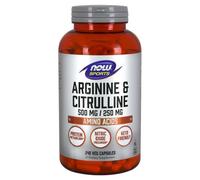L-Arginina Y L-Citrulina Aminoácidos 240 Caps - Metabolismo Muscular Now Foods