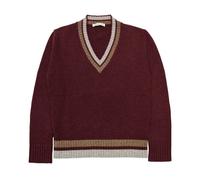 L.B.M. 1911 - Jersey granate de mohair con cuello en V - Knitwear - Hombre - Marrón - 2XL -