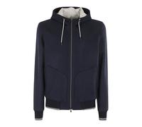 L.B.M. 1911 - Sudadera de Lana con Cremallera y Capucha - Sweatshirts & Hoodies - Hombre - Azul - M -