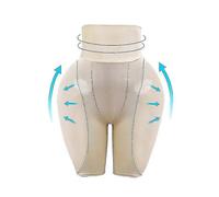(L,Beige)Silicone Hip Lifters with Padded Panties for Women's Enhanced Butt and Hip Support