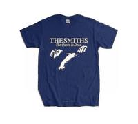 (L,blue)Men Cotton T Shirt Summer Tops The Smiths "the Queen Is Dead" - T-shirt, 1980's Indie, Morrissey Bigger Size Homme Black T-shirt