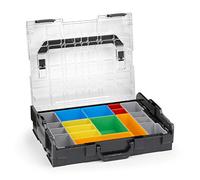 L-BOXX 102 - Caja de herramientas de plástico con tapa transparente con juego de cajas de inserción H3 para piezas pequeñas, sistema ideal de almacenamiento de tornillos