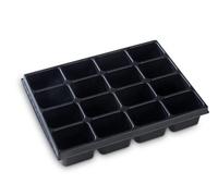 L-BOXX Inserto de piezas pequeñas con 16 huecos, para i-BOXX 72 y cajón LS-Tray 72, 16 huecos fijos, 100% poliestireno reciclado, compatible con Sortimo/Bosch