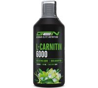 L-Carnitina 6000 Líquido - 1000 ml - Dosis extra alta con 6000 mg de L-carnitina pura por ración diaria - Bebida aminoácida para el entrenamiento - Sabor delicioso (Crazy Apple) - Vegano