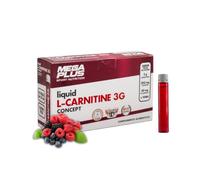 L Carnitina Concept 3000 - Mega Plus - L-Carnitina Quemagrasas Potente Con Taurina Y Vitamina C - LCarnitina Liquida 14 Viales De 25ml - Suplementos Preentreno Gimnasio Fuerte Y Adelgazante Natural