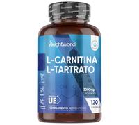 L-Carnitina L-Tartrato 3000mg 120 Cápsula, 30 Días de Suministro | Suplemento Pre Entreno Natural, Ideal para Hombres y Mujeres, Vegano, Sin Estearato de Magnesio