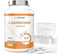 L-carnosina 100 cápsulas 1000 mg por dosis diaria 50 días 100% vegano | Incluye pastillero, alta biodisponibilidad, fórmula pura y calidad comprobada