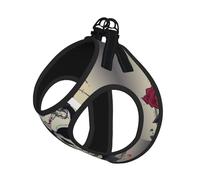 L - Chaleco y arnés para perro - Juego de correa de yoga con diseño de calavera de tamaño pequeño con hebilla, compañero canino para viajes al aire libre