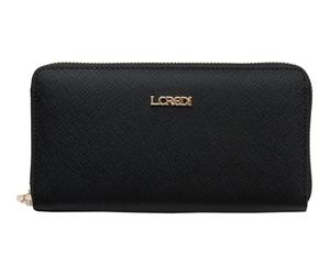 L.Credi Poema Zip Around Wallet Black