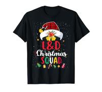 L&D Christmas Squad Sombrero de Papá Noel L&D Enfermera Match Camiseta