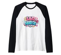 L&D Enfermera Parto y Parto Personal de Enfermería Mujer Lindo Camiseta Manga Raglan