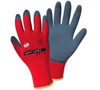 L+D Griffy Soft Latex 14910-8 - Guantes de trabajo (poliéster, talla 8, EN 388:2016, CAT II)