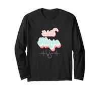 L&D Labor and Delivery Nurse Retro Design Apreciación Manga Larga