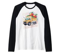 l Dig Preschool Dump Truck First Day of School Camiseta Manga Raglan