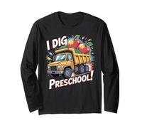 l Dig Preschool Dump Truck First Day of School Manga Larga