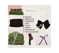 (L) Disfraz de Miku Hatsune, vestido con mangas de matcha, regalo para juego de rol, poliéster para mujer