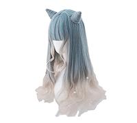 L-Email Peluca Larga Gradiente Lolita Pelucas Ondulado Mujer Cabello Cosplay Peluca Con Moños Cabello Sintético Resistente Al Calor De Halloween 23 Pulgadas Color Mezclado