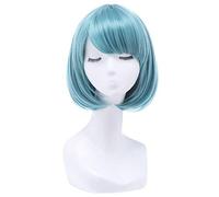 L-email wig 12inch 30cm Short Bobo Cosplay Wigs 5 Color Straight Pink Yellow Purple Synthetic Hair Perucas Cosplay Wig 12inches Blue