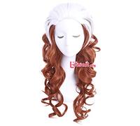 L-email wig Brand 60cm/23.62inches Rogue Cosplay Wigs White Mixed Brown Heat Resistant Synthetic Hair Perucas Cosplay Wig