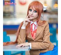 L-Email Wig Doki Doki Literature Club Monika Cosplay Wigs Ddlc Long Pink Ponytail Cosplay Wig Heat Resistant Synthetic Hair