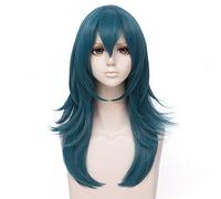 L-email wig Fire Emblem Byleth Cosplay Wig Three Houses Byleth Cosplay Wigs Long Blue Straight Heat Resistant Synthetic Hair United States Blue
