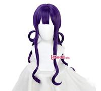 L-email wig Jibaku Shounen Hanako-kun Cosplay Wig Akane Aoi Cosplay Wigs Purple Long Wig with Bang Heat Resistant Synthetic Hair