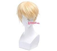 L-email wig Seraph of the end Mikaela Hyakuya Cosplay Wigs Blonde Short Straight Men Cosplay Wig Heat Resistant Synthetic Hair