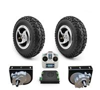 L-faster Rueda Doble de 9 Pulgadas 75 RPM 120 RPM 24V 250W Kit de Motor de Engranaje Cepillado para Carro de Carretilla de Herramientas (Bracket and ESC Big Kit, 24V250W 120RPM MAX Speed 6kph)