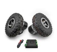 L-faster Rueda Doble de 9 Pulgadas 75 RPM 120 RPM 24V 250W Kit de Motor de Engranaje Cepillado para Carro de Carretilla de Herramientas de jardín de Golf (ESC Small Kit, 24V250W 75RPM)
