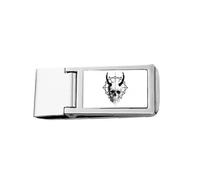 l fhorn line Art Deco Fashion - Cartera delgada para dinero con clip de acero inoxidable
