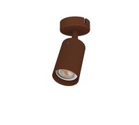 L+ Foco Spot «LED», orientable, para techo o pared, de metal - Conexión: GU10 - Made in Italy - Diámetro: 6 cm - Diseño moderno para cocina y salón (Corten)