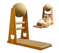 L Forma de Tablero de Rayas Cat - Moderno rasguño Vertical con Juguete de Pelota | Juguetes para rayadores de sisal duraderos, Cama mentirosa Robusta, Bola de Juego extraíble para Gatos domésticos