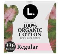 L. Forros ultrafinos para mujer, cobertura regular, capa superior de algodón orgánico, sin perfume, 336 unidades