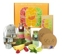L&G - Rhum Sweet Rhum | Kit para Preparar Ron con 3 Mezclas Aromáticas, Cubitos de Acero y Accesorios | Set de Degustación de Ron para Regalo Hombre o Mujer | DIY