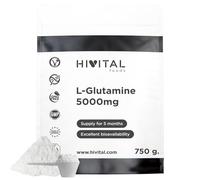 L-Glutamina 5000 mg para 5 meses de tratamiento. 750 gramos del Aminoácido Glutamina, 100% Vegano, en Polvo y Sin Sabor. Fabricado en España por HIVITAL