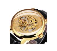 (L GOLD GOLD) Relojes mecánicos automáticos de marca superior Forsining para hombres y mujeres, moda