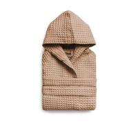 l&j Albornoz unisex marròn con capucha para hombre y mujer - 100% algodón, suave y absorbente, con bolsillos - Ideal para baño ducha spa y viajes (FR/ES, Letras, XXL, Regular, Regular, Marròn)