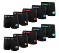 L&K 10 Paquetes de Calzoncillos para niños a Partir de 7 años Calzoncillos Retro Hombres Microfibra cómodos sin molestas Costuras Laterales patrón de fútbol 1601BA 152/158