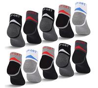 L&K 12 Coppia di calzini sneaker da uomo in cotone calzini sportivi traspiranti multicolori 92289 43-46