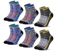 L&K 6 Pares Calcetines deportivos térmicos de invierno para hombre Sneaker forro polar con suela 2104 43-46
