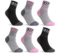 L&K 6 Pares de Calcetines de Invierno Deportivos para Mujer - Térmicos de Algodón con Interior de Rizo Completo - Súper Suaves y Cálidos - Talla 39-42