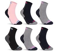 L&K 6 Pares de Calcetines de Invierno Deportivos y Térmicos para Mujer - Algodón de Rizo Completo, Lana con Interior Súper Suave y Cálido - 2233 35-38