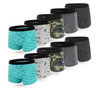 L&K-II 10 Calzoncillos Bóxer Hipster Algodón para Niño Ropa Interior 1604 UN3 158/164