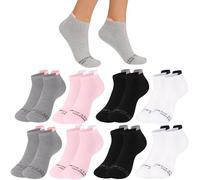 L&K-II Calcetines deportivos para mujer, paquete de 6 unidades, calcetines cortos deportivos, de algodón, transpirables, para el tiempo libre, verano, antideslizantes, para mujer, 2160, Pack de 6-2161