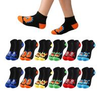L&K-II Calcetines para niños calcetines tobilleros calcetines deportivos calcetines para correr paquete de 12 algodón 2879 27/30