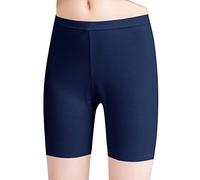 L&K-II Mallas niña Culotte Corto Ciclista de algodón Culotte Verano Uni Color Azul Oscuro 158/164