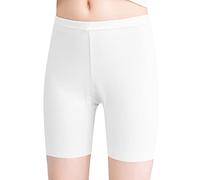 L&K-II Mallas niña Culotte Corto Ciclista de algodón Culotte Verano Uni Color Blanco 158/164