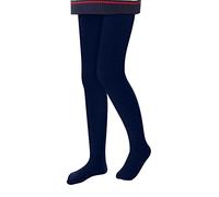 L&K-II Mallas Térmicas Niñas Mallas para Niños con Forro Interior Invierno Caliente Mallas Opacas Sin Costura Cintura Alta Multicolor 4611 azul Marino 134-140
