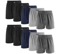 L&K Value Pack Set 10 Calzoncillos Bóxer para Hombre Webboxer con Diseños Clásicos Ropa Interior para Hombre Algodón 1409 XXL